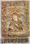 Владимирская Икона Божией Матери с избранными святыми. Пелена