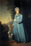 Екатерина II на прогулке в Царскосельском парке