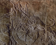 Рельеф из дворца. Ашшурбанапала в Ниневии. Фрагмент