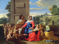 Святое семейство, младенец Иоанн Креститель и святая Елизавета