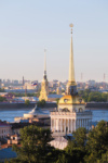 Центральная башня Адмиралтейства. Панорамный вид с высоты птичьего полета