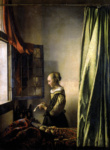 Девушка, читающая письмо у раскрытого окна