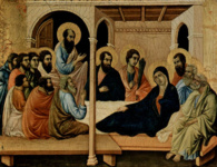 Алтарь со сценами Успения Марии: Прощание апостолов с Марией