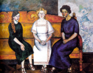 Три сестры на диване. Портрет Н., Л. и Е. Самойловых