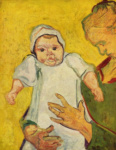 Августина Рулен со своим молочным сыном