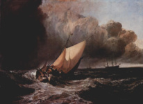 Голландские рыбачьи лодки, застигнутые бурей