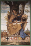 Настенная роспись из старого Штеделевского института. Аллегорическая фигура Германии