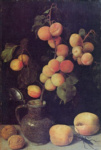 Ветка с плодами персика
