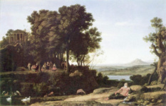 Пейзаж с Аполлоном, музами и речным богом