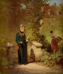 Читатель газет в саду