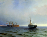 Захват пароходом «Россия» турецкого военного транспорта «Мессина» на Черном море 13 декабря 1877 года