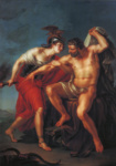 Самосожжение Геркулеса на костре в прсутствии его друга Филоктета