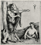 Сатир, играющий на скрипке
