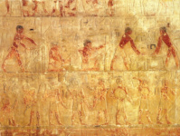 Гробница «начальника пирамид» Ти: южная стена часовни, ремесленники и музыканты