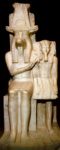 Парная статуя Аменхотепа III с богом Себеком