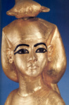 Гробница Тутанхамона: голова богини Селкет (деталь статуи)