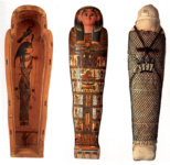 Внешний антропоморфный, внутренний саркофаги и мумия Несмут-аат-неру
