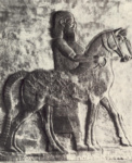 Воин, ведущий коня. Рельеф из дворца Саргона в Дуршуррукине