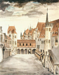 Дворик бывшего замка в Иннсбруке. Облака
