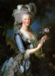 Портрет Марии-Антуанетты с розой