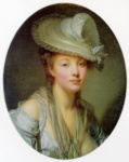 Молодая женщина в белой шляпке