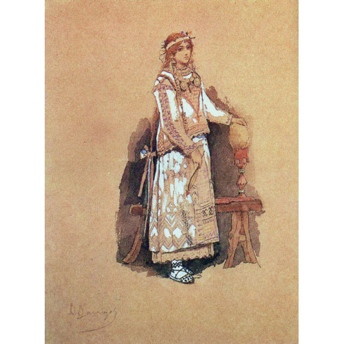 Снегурочка. Эскиз костюма к опере Н.А. Римского-Корсакова