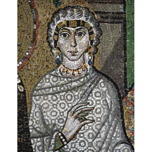 Базилика Сан Витале. Императрица Феодора и ее двор. Фрагмент. Супруга Велизария
