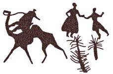 Мужчина, женщина и всадник на верблюде