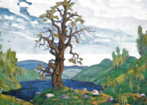 Поцелуй земле. Эскиз декорации к балету И.Ф. Стравинского «Весна священная»