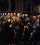 Святой Бонавентура вступает в орден францисканцев