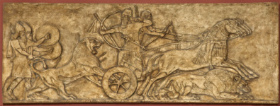 Рельеф с изображением охоты на львов