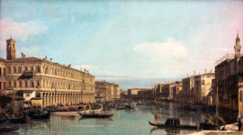 Вид на Большой канал с моста Риальто в Венеции