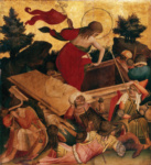Алтарь св. Фомы, фрагмент правой внутренней створки, сцена вверху. Воскресение Христово