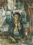 В кафе (Портрет Екатерины Тимофеевны Осмеркиной, жены художника)