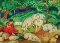 Пастушок с овцами