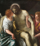 Мертвый Христос, поддерживаемый двумя ангелами