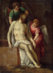 Мертвый Христос, поддерживаемый двумя ангелами