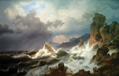 Буря у побережья Норвегии