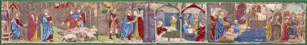 Вышивка со сценами из жизни Девы Марии