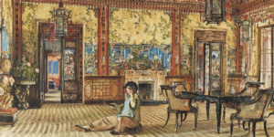 Японский салон, вилла Хюгель, Хитцинг, Вена. Фрагмент