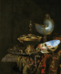 Натюрморт с «чашей Гольбейна», кубком-наутилусом, стеклянным бокалом и тарелкой фруктов