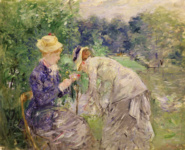 Женщина, собирающая цветы