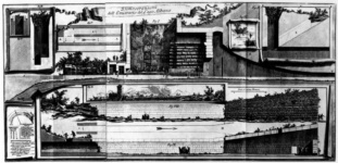 Описание и изображение сооружения для отвода вод озера Альбано