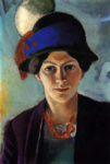 Портрет жены художника в шляпке