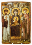 Тронная Богоматерь с Младенцем и святыми мучениками