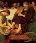 Иисус омывает ноги Петру. Фрагмент