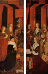 Триптих неопалимой купины, левая и правая створки: портрет короля Рене Анжуйского и его супруги Жанны де Лаваль