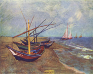 Рыбачьи лодки на берегу в Сен-Марье