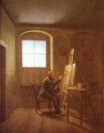 Каспар Давид Фридрих в своей студии