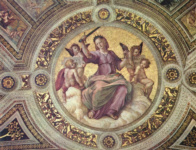 Станца делла Сеньятура в Ватикане. Фреска в плафоне. Фрагмент. Юстиция